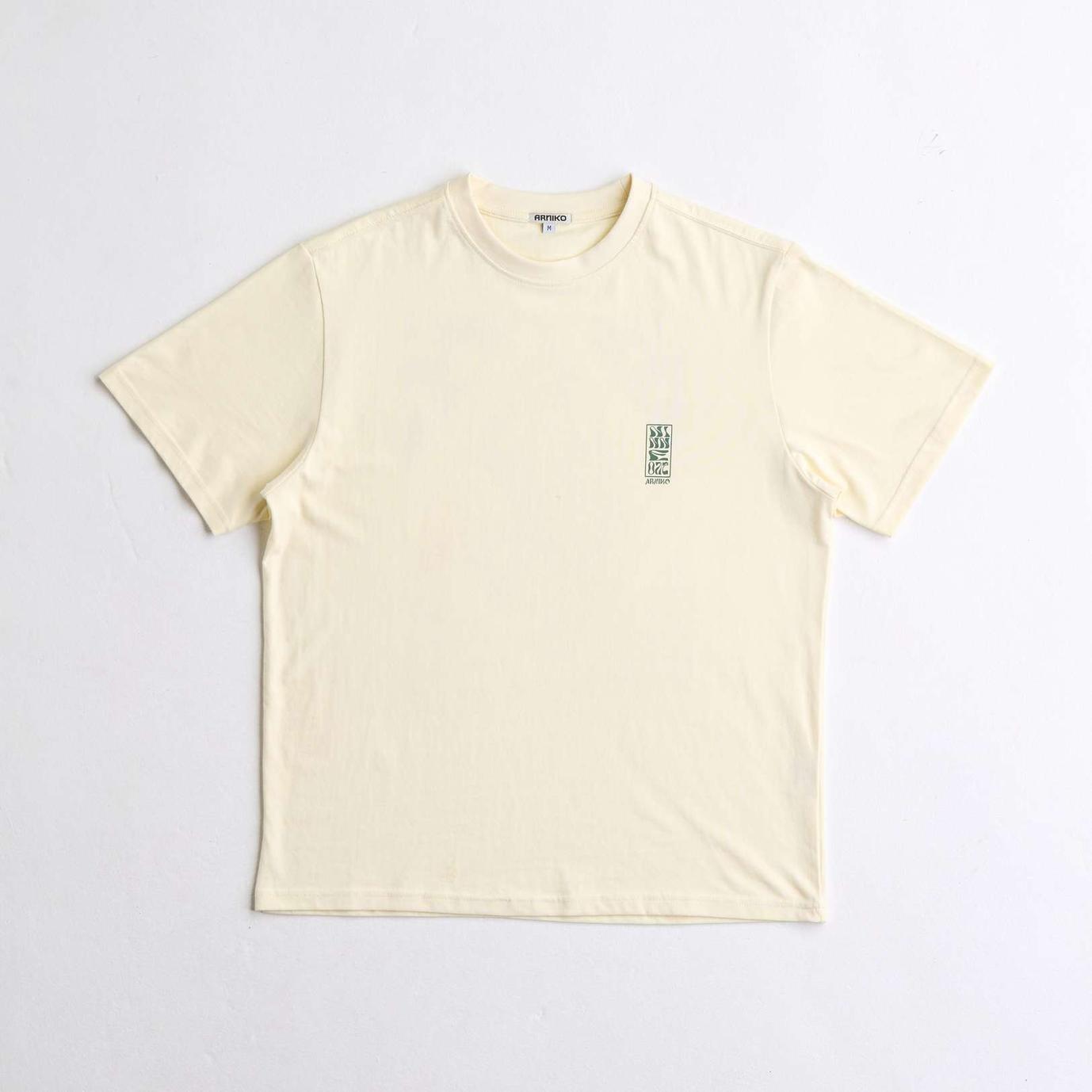 Arniko Mustang T-Shirt Off-White Unisex Bio-Baumwolle weiß